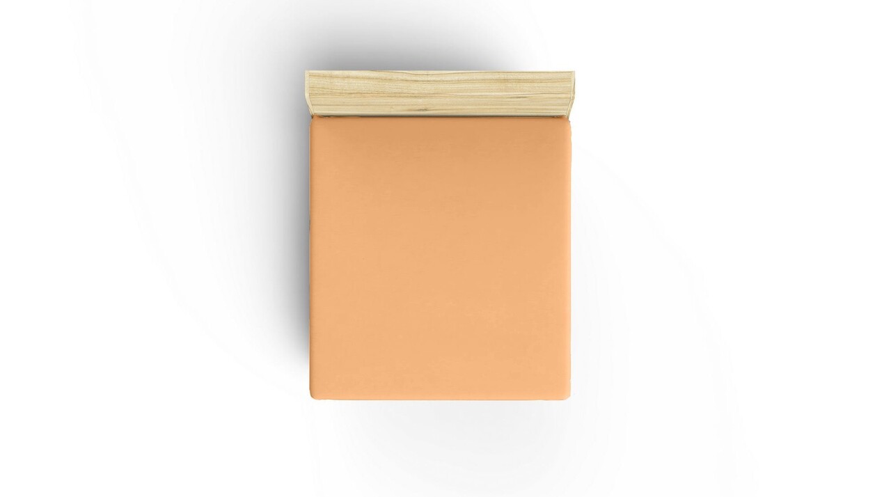 Cearceaf de pat cu elastic Ranforce Single Large (FR), L'essentiel Maison, Pale Orange, Portocaliu pal - imagine 5